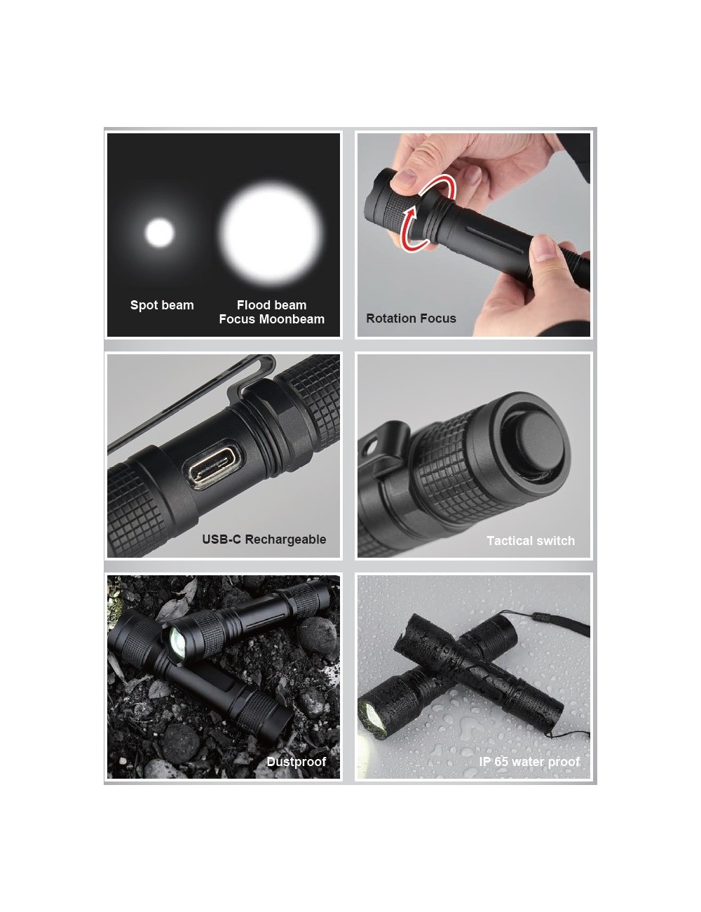 LINTERNA RECARGABLE MW LR250 - 250Lm