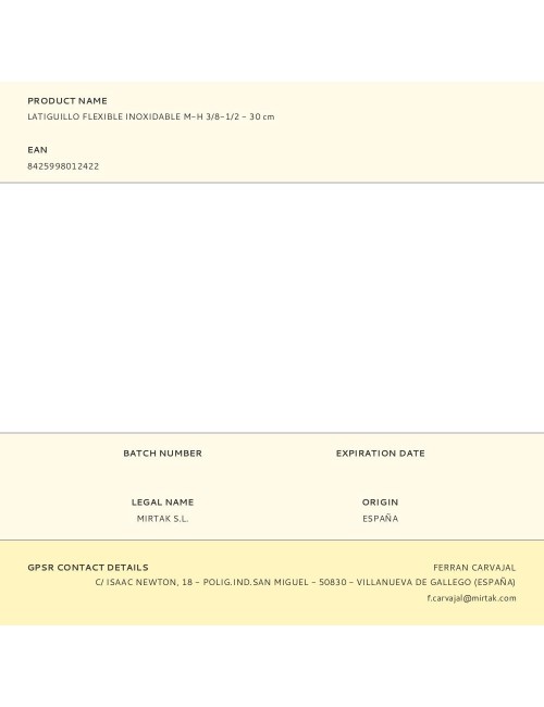 Latiguillo flexible inoxidable m-h 3/8-1/2 - 30 cm