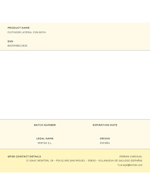 Flotador lateral con boya