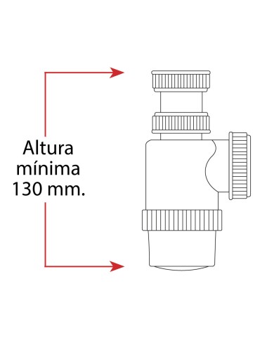 Mini sifon de botella extensible 1" 1/2"