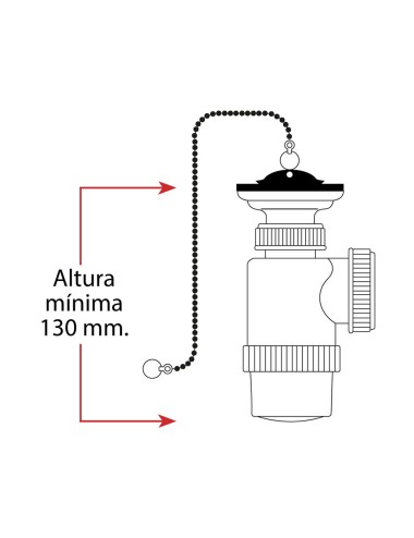 Mini sifon de botella extensible v70 con cadena y tapon