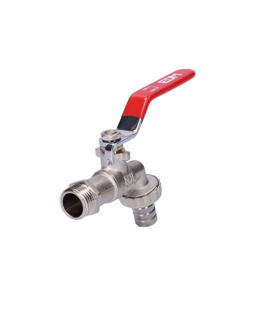 Grifo de esfera con codo para manguera 1/2" 3/4"