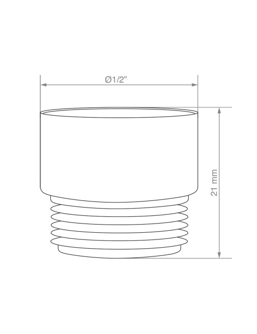 Reductor - economizador de caudal de agua. para bañera. color cromado. macho 28/100 edm