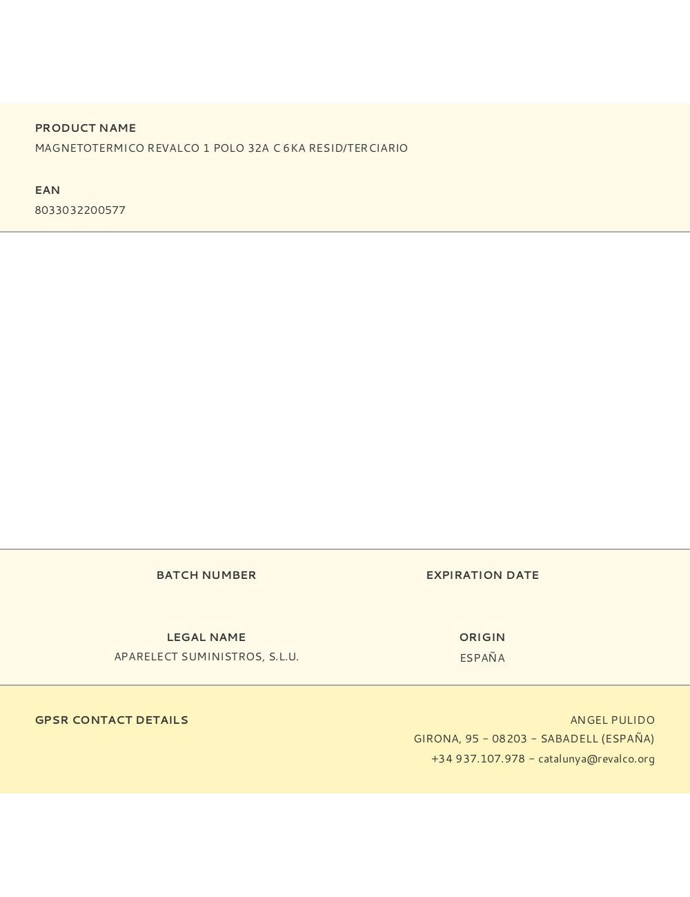 Magnetotermico revalco 1 polo 32a c 6ka resid/terciario