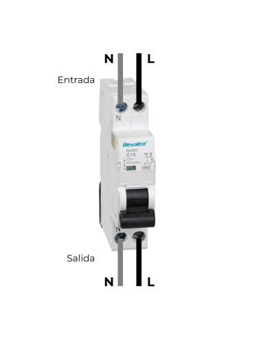 Magnetotermico revalco 1 polo+neutro 20a (estrecho)