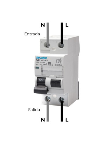 Interruptor diferencial 2 polos revalco 40a