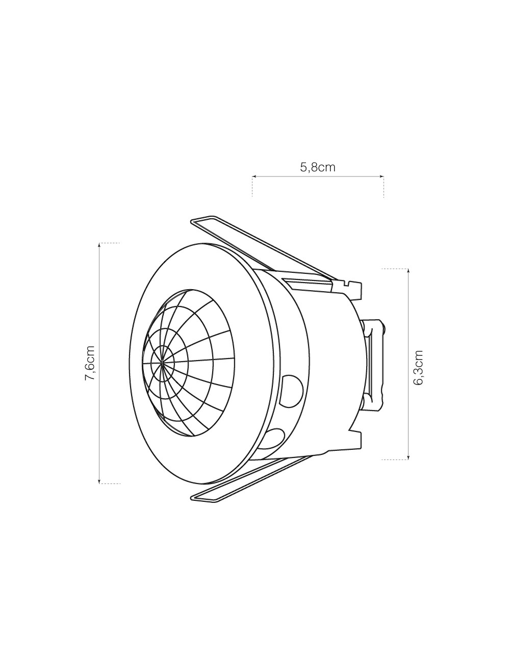 Detector movimiento empotrable 360° edm