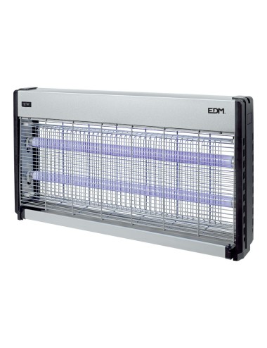 Mata insectos profesional eléctrico, cromo/negro, 2 x 20w 150 m 63,5 x 9 x 36 cm