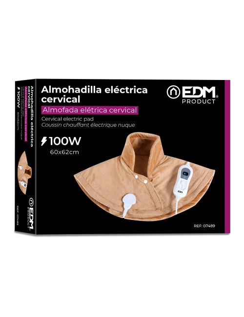 Almohadilla eléctrica cervical 100 w 60 x 62 cm