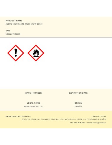 Aceite lubricante 34209 wd40 100ml