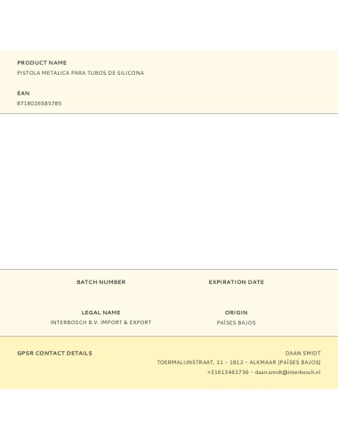 Pistola metalica para tubos de silicona