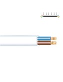 Manguera plana h03vv-f 2 x 0,75 mm blanca euro/m