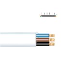 Manguera plana 3 x 1,50 mm blanca euro/m