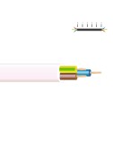 Manguera tubular h05vv-f 3 g 2,50 mm, blanca euro/m