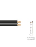 Paralelo 2x0,75mm negro "audio" euro/m (bobina pequeña ø180x60mm)