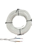 Cable paralelo textil trenzado h07v-k 2 x 2,50 mm blanco euro/m
