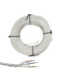 Cable paralelo textil trenzado h07v-k 3 g 2,50 mm blanco euro/m