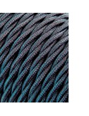 Carrete cable textil trenzado h03vv-f 2 x 0,75 mm gris oscuro, 25 m