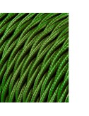 Carrete cable textil trenzado h03vv-f 2 x 0,75 mm verde, 25 m
