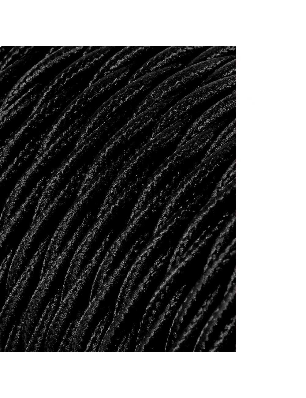 Carrete cable textil trenzado h03vv-f 2 x 0,75 mm negro, 25 m