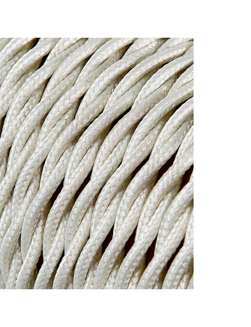 Carrete cable textil trenzado h03vv-f 2 x 0,75 mm algodón, 25 m