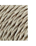Carrete cable textil trenzado h03vv-f 2 x 0,75 mm lino, 25 m