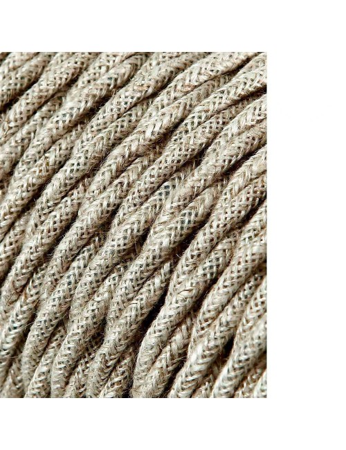 Carrete cable textil trenzado h03vv-f 2 x 0,75 mm lino, 25 m
