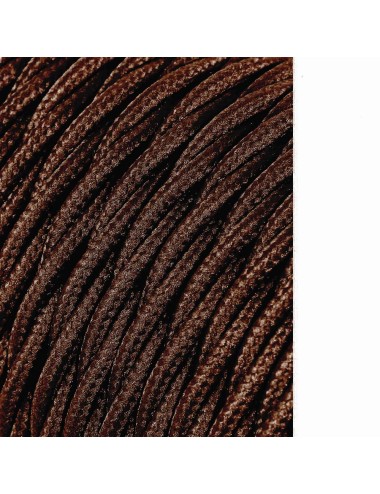 Carrete cable textil trenzado h03vv-f 2 x 0,75 mm marrón, 25 m