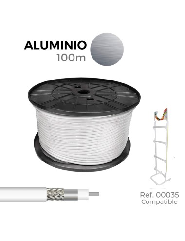 Cable coaxial apantallado rg6 aluminio euro/m