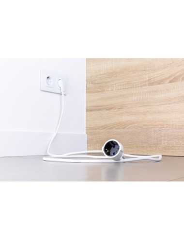 Prolongador con 1 toma 2p+t, 16a 250v~ 5 m de cable h05vv-f 3g1,5mm, blanco