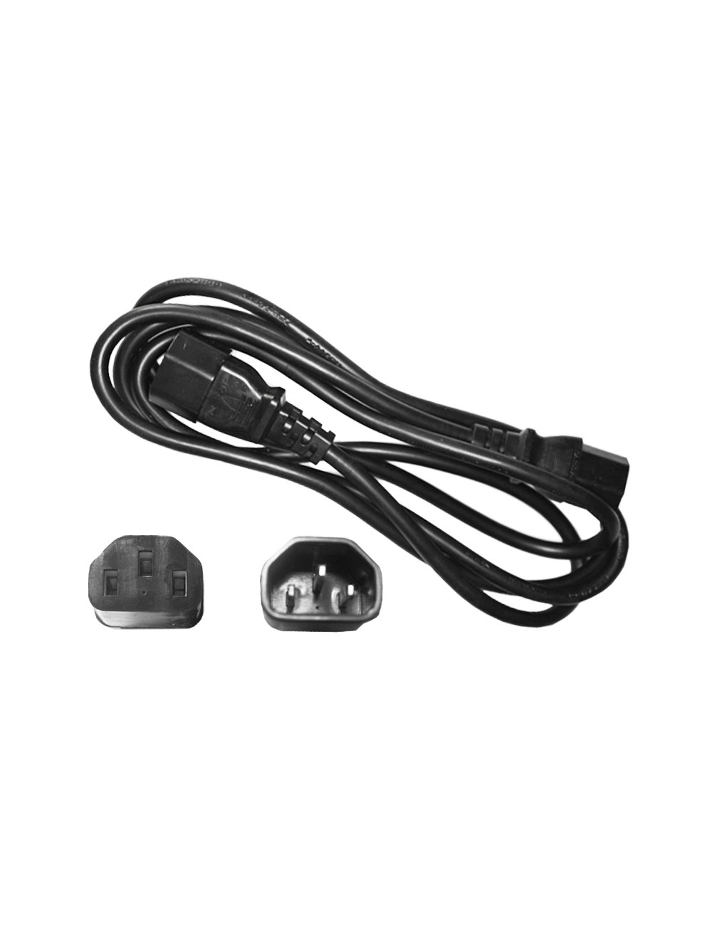 Cable ordenador iec macho c13 - hembra c14, negro, 1,80 m