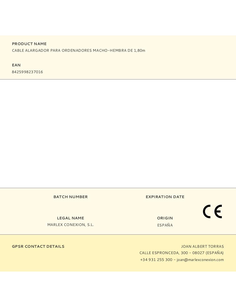 Cable ordenador iec macho c13 - hembra c14, negro, 1,80 m