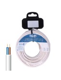 Carrete manguera tubular h05vv-f 2 x 1,00 mm blanca, 10 m