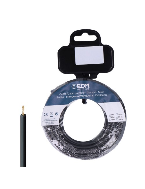 Carrete cablecillo h07z1-k 2,50 mm negro, 5 m