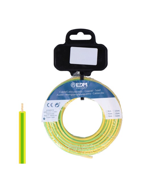 Carrete cablecillo h07z1-k 2,50 mm bicolor, 25 m