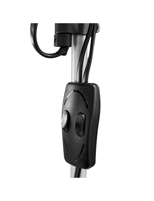 Lámpara de pie modelo boston color plateada e27 60 w y lector e14 40 w