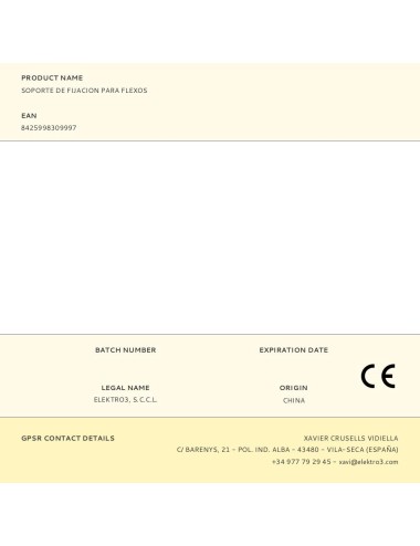 Soporte de fijacion para flexos