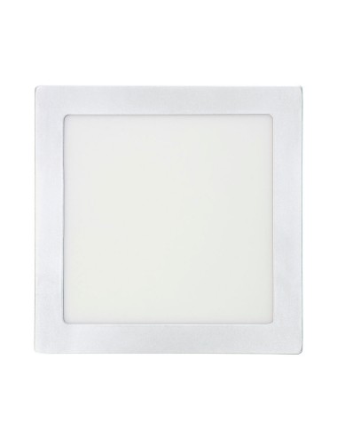 Downlight led superficie cuadrado blanco 20 w 1500 lm 4000 k luz dia 22 x 22 x 3 cm