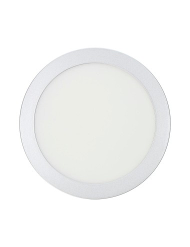 Downlight led superficie redondo cromado 20 w 1500 lm 4000 k luz dia ø 22 x 3,5 cm