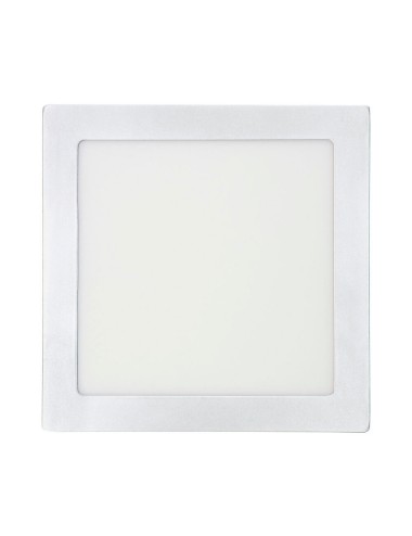 Downlight led superficie cuadrado blanco 20 w 1500 lm 6400 k luz fria 22 x 22 x 3,5 cm