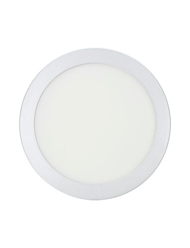 Downlight led superficie redondo cromado 20 w 1500 lm 6400 k luz fria ø 22 x 3 cm
