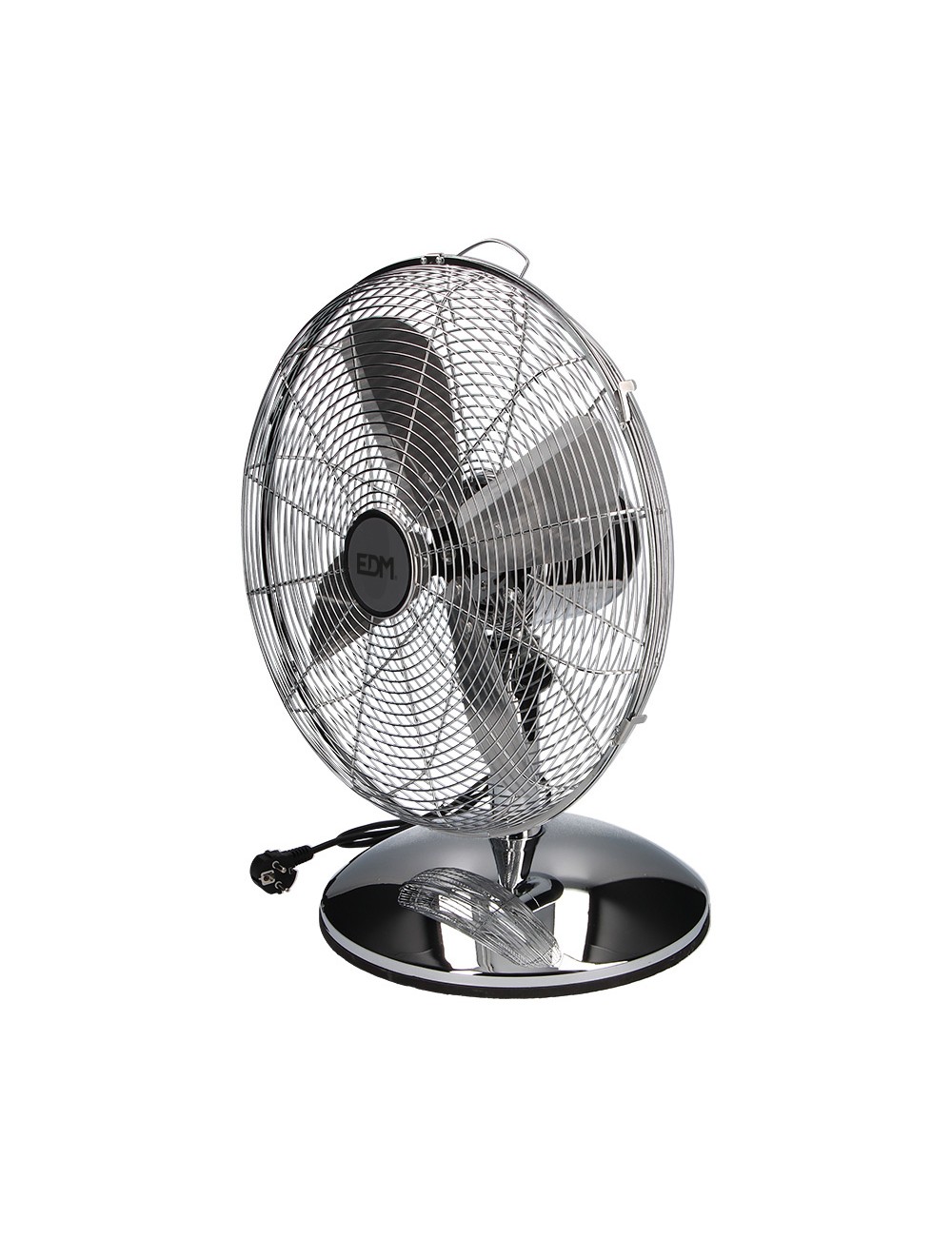 Ventilador de sobremesa. color cromado. potencia: 60w 61,7 db aspas: ø40 cm