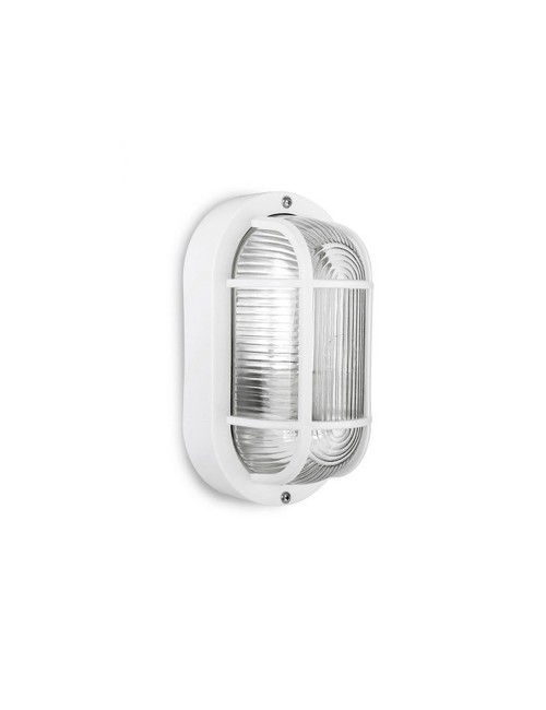 Aplique oval modelo tarragona ip54 1 x e27 40 w 11,4 x 20,2 x 10 cm, blanco