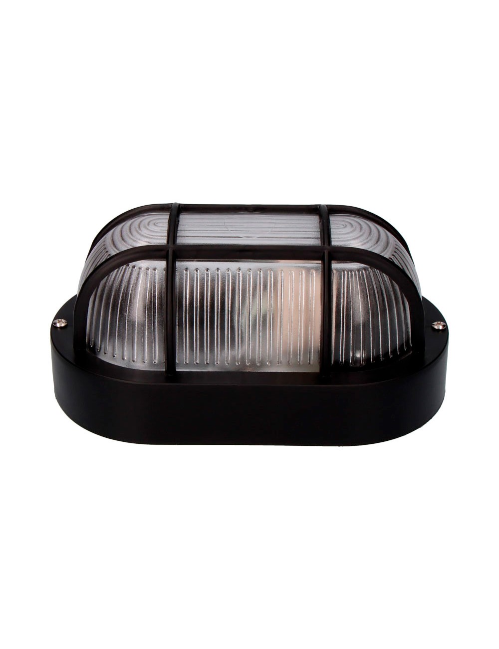 Aplique oval modelo tarragona ip54 1 x e27 40 w 11,4 x 20,2 x 10 cm, negro