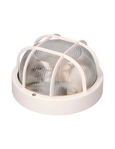 Aplique redondo modelo tarragona ip54 1 x e27 40 w ø18,5 x 10,4 cm, blanco