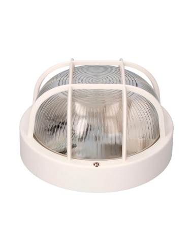 Aplique redondo modelo tarragona ip54 1 x e27 40 w ø18,5 x 10,4 cm, blanco