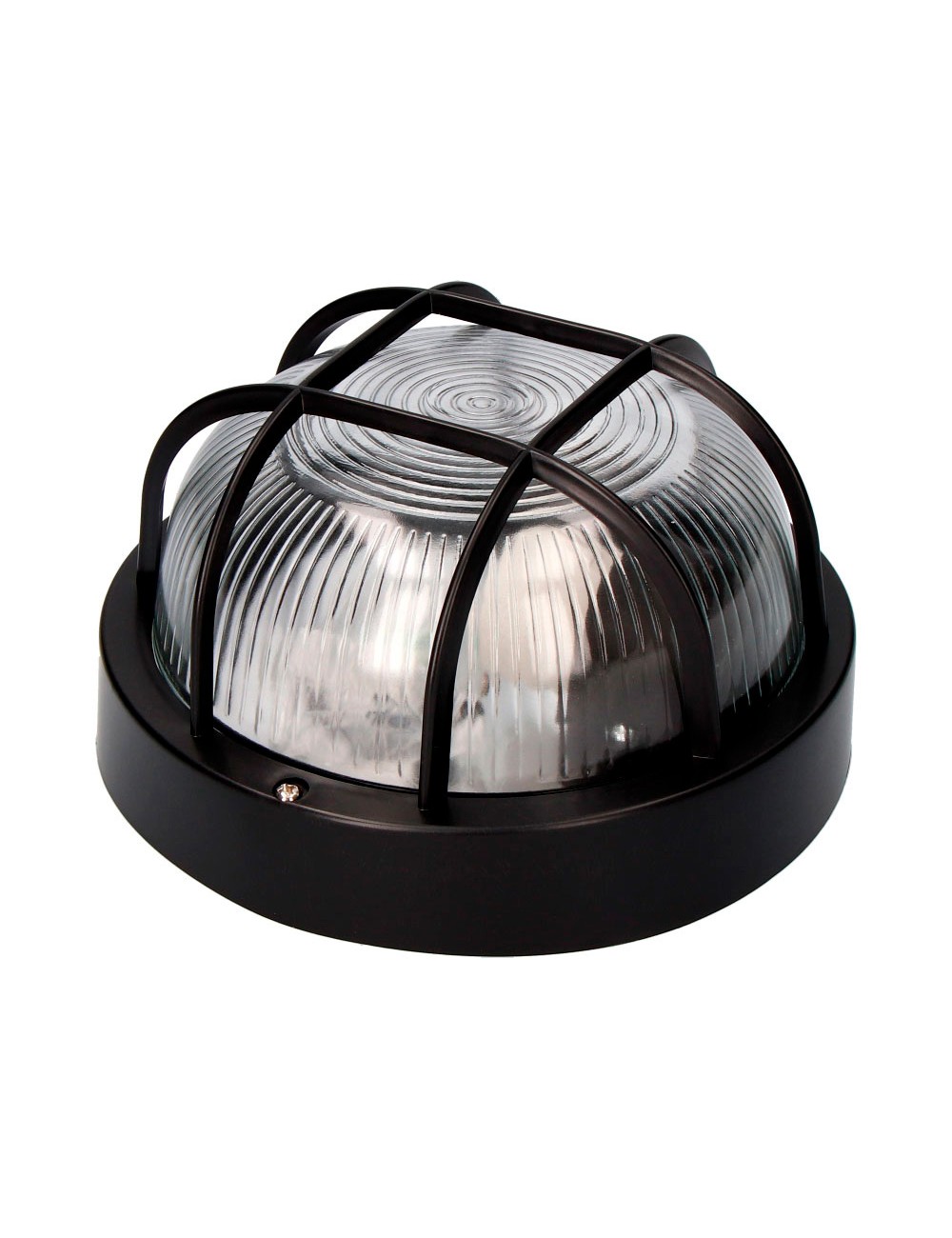 Aplique redondo modelo tarragona ip54 1 x e27 40 w ø18,5 x 10,4 cm, negro