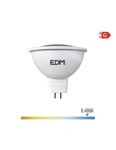 Bombilla dicroica led mr16 5 w 12 v 450 lm 6400 k luz fría ø5 x 5 cm
