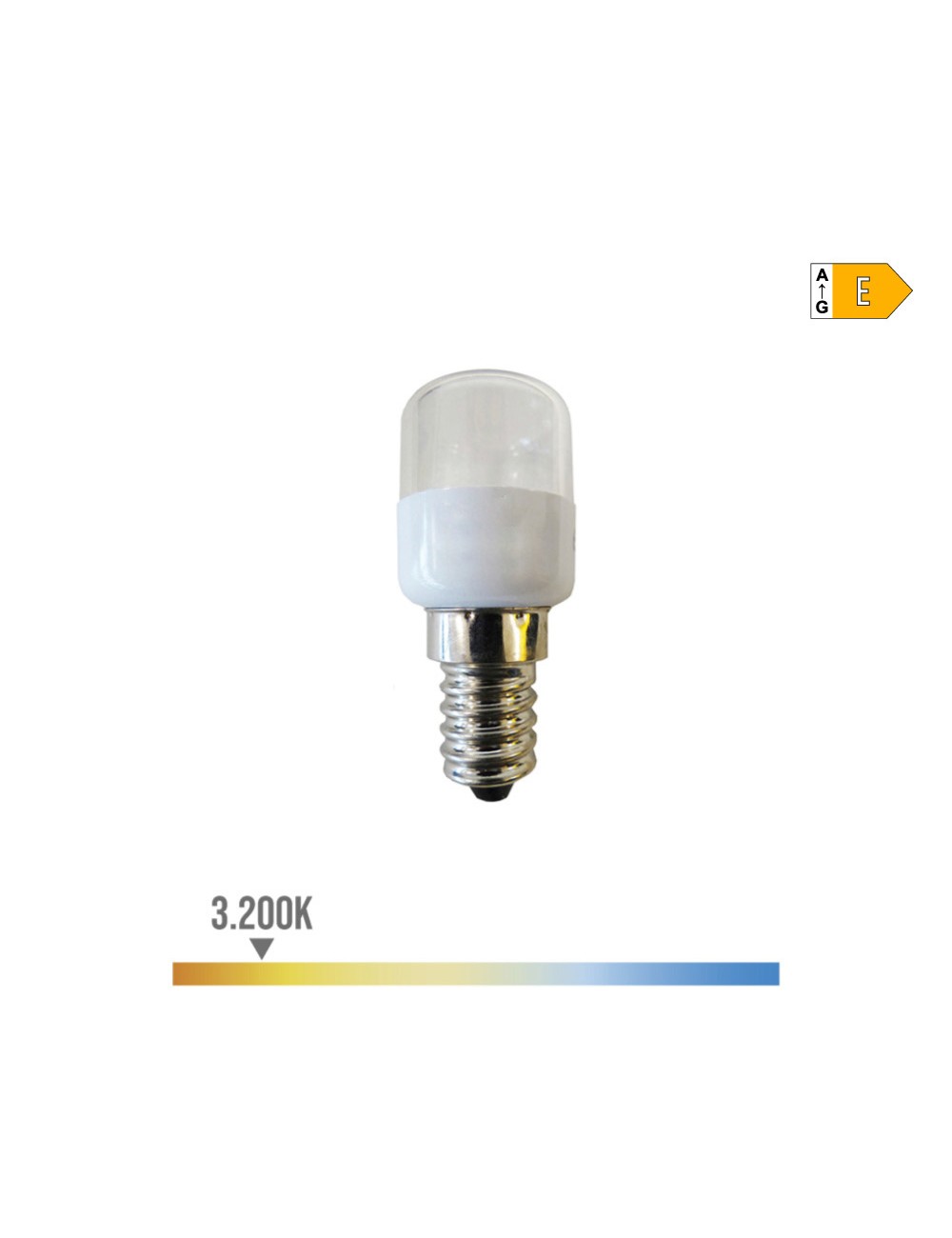 Bombilla tubular (frigorífico) led e14 0,5 w 55 lm 3200 k luz cálida. ø 2,6 x 60 cm