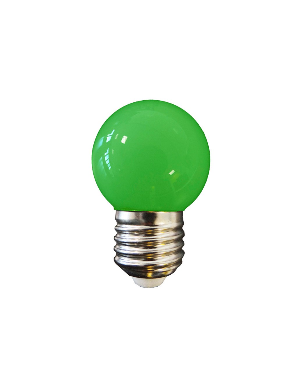 Bombilla esferica led e27 1 w 80 lm luz verde ø45 x 69 mm
